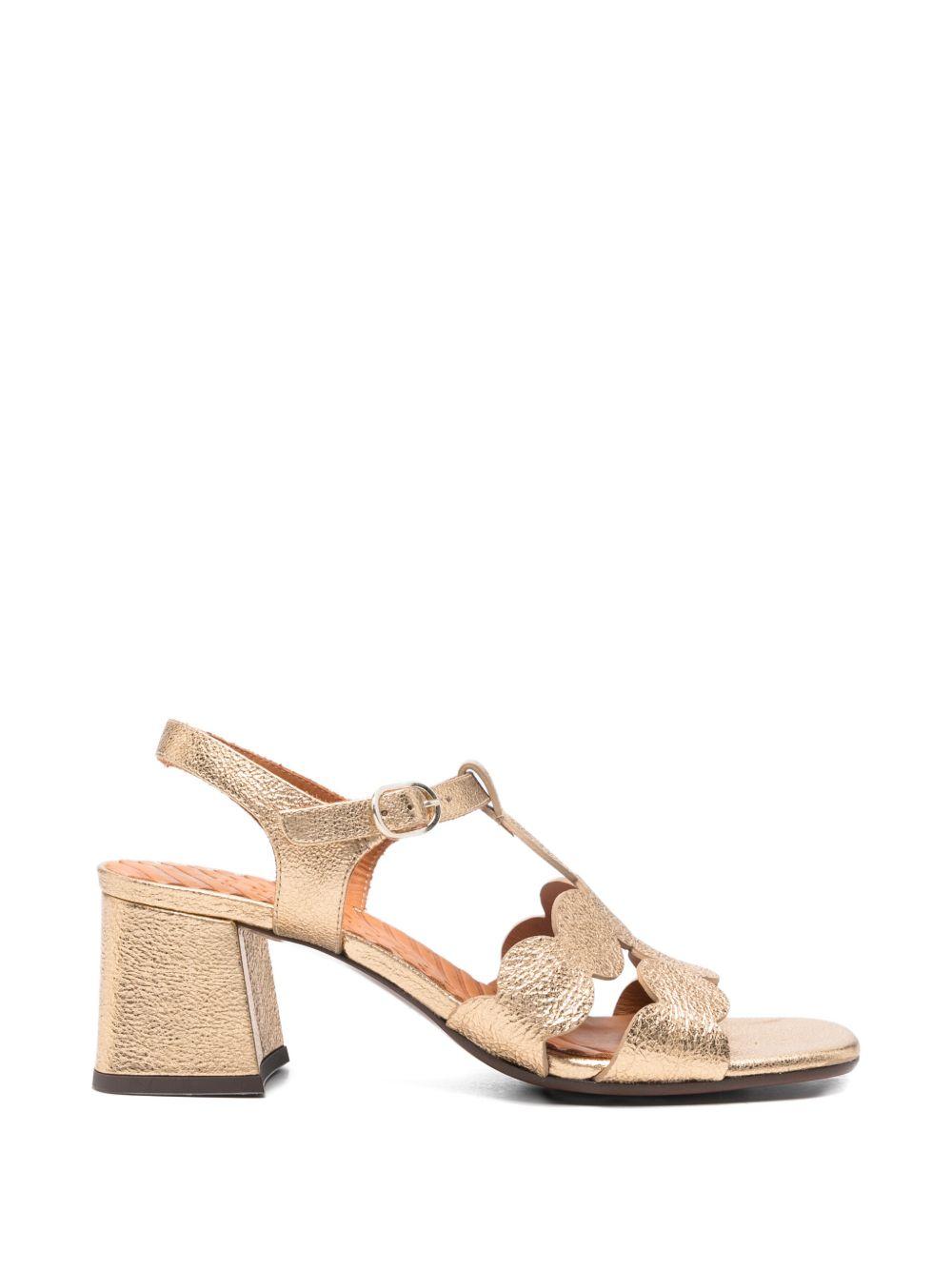 Sandali con tacco alto in oro Chie mihara - donna 