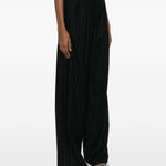 Pantaloni dritti gessati in nero Forte Forte - donna 