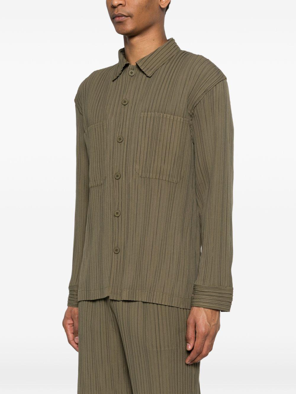 Camicia con tasca e bottoni in verde Gongdid design - uomo 