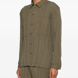 Camicia con tasca e bottoni in verde Gongdid design - uomo 