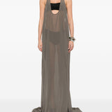 Abito maxi haltar in grigio Rick Owens - donna 