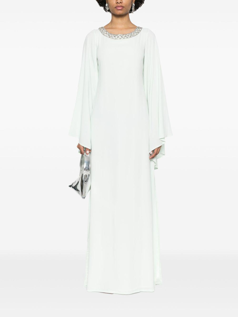 Abito lungo con gemme in verde menta chiaro Amen - donna 