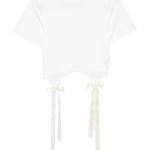 T-shirt con fiocchi in bianco Simone Rocha - donna 