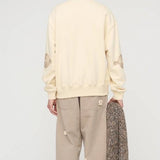 Felpa gym con applicazioni in beige Song for the mute - uomo 