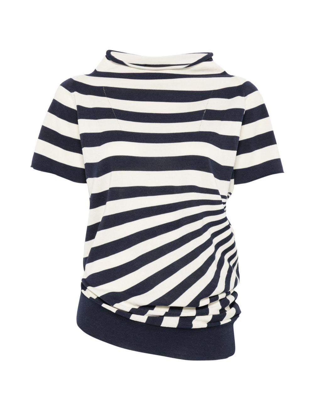 T-shirt a righe in bianco e blu Junya watanabe - donna 