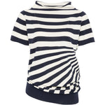 T-shirt a righe in bianco e blu Junya watanabe - donna 