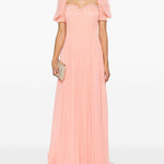 Abito lungo con plisse in rosa Ermanno Scervino - donna 