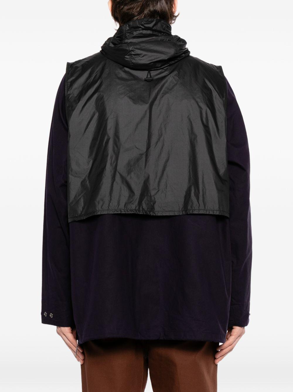 Giacca smock con cappuccio in nero Barbour x kaptain sunshine - uomo 