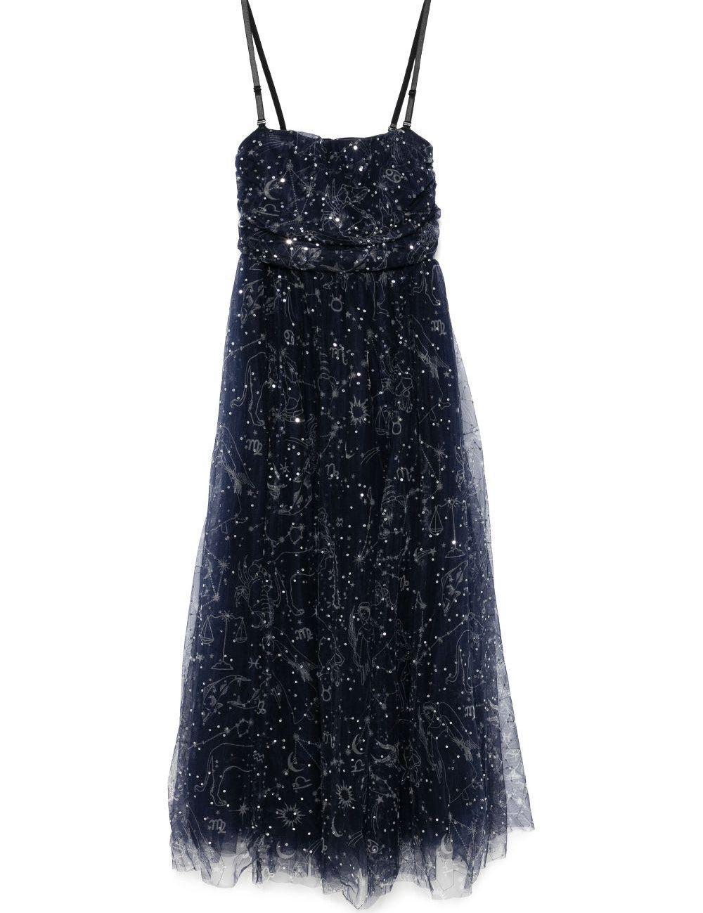 Abito midi Bettina con paillettes in blu Staud - donna 