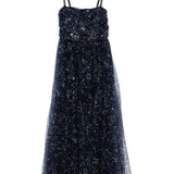 Abito midi Bettina con paillettes in blu Staud - donna 