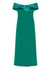 Rhea Costa asymmetric neck maxi dress in green - women