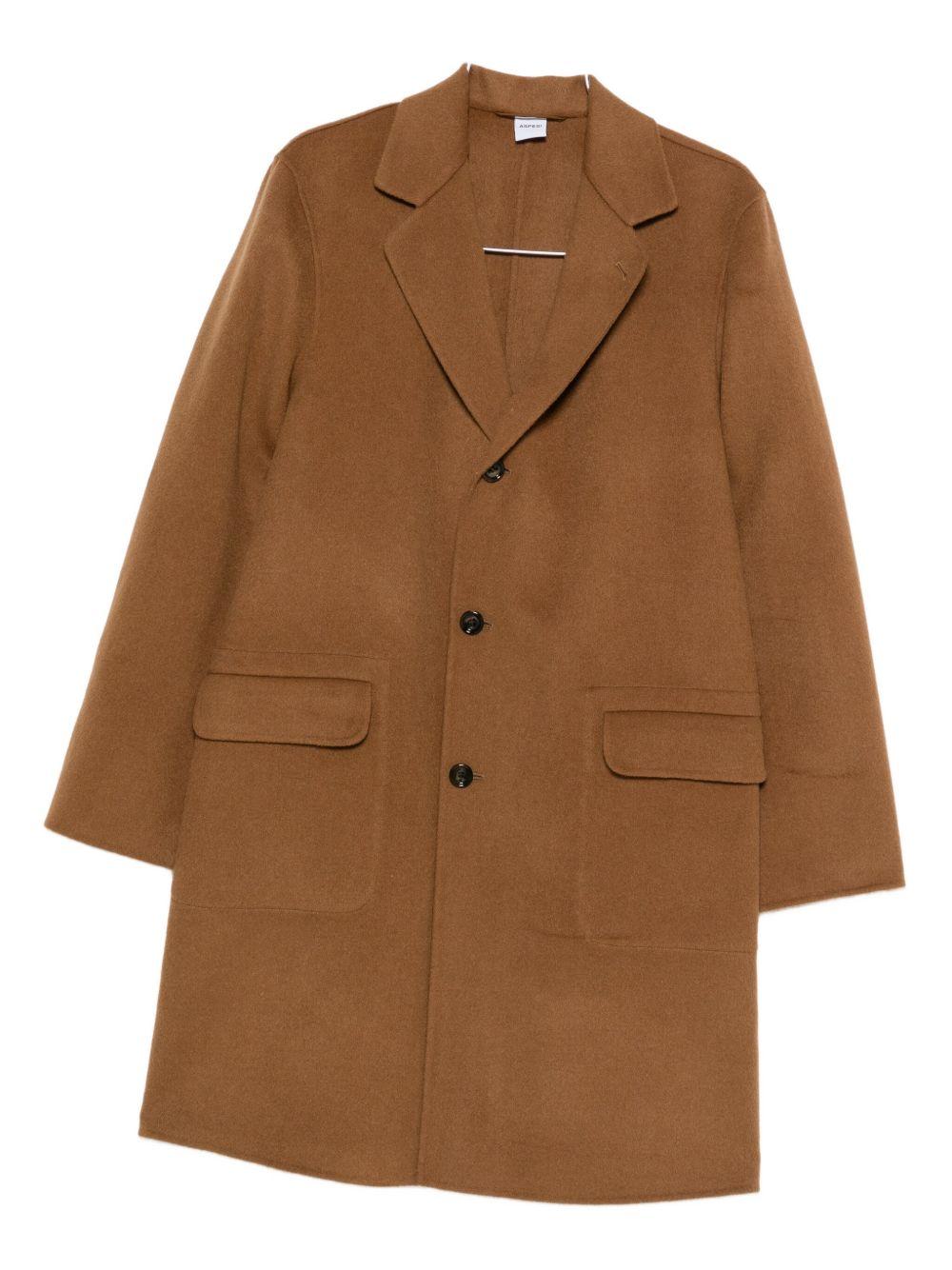 Cappotto con tasche in marrone Aspesi - uomo 