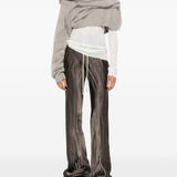 Pantaloni con coulisse in marrone Rick owens - donna 