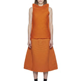 Top a collo alto senza maniche in arancione Melitta Baumeister - donna 