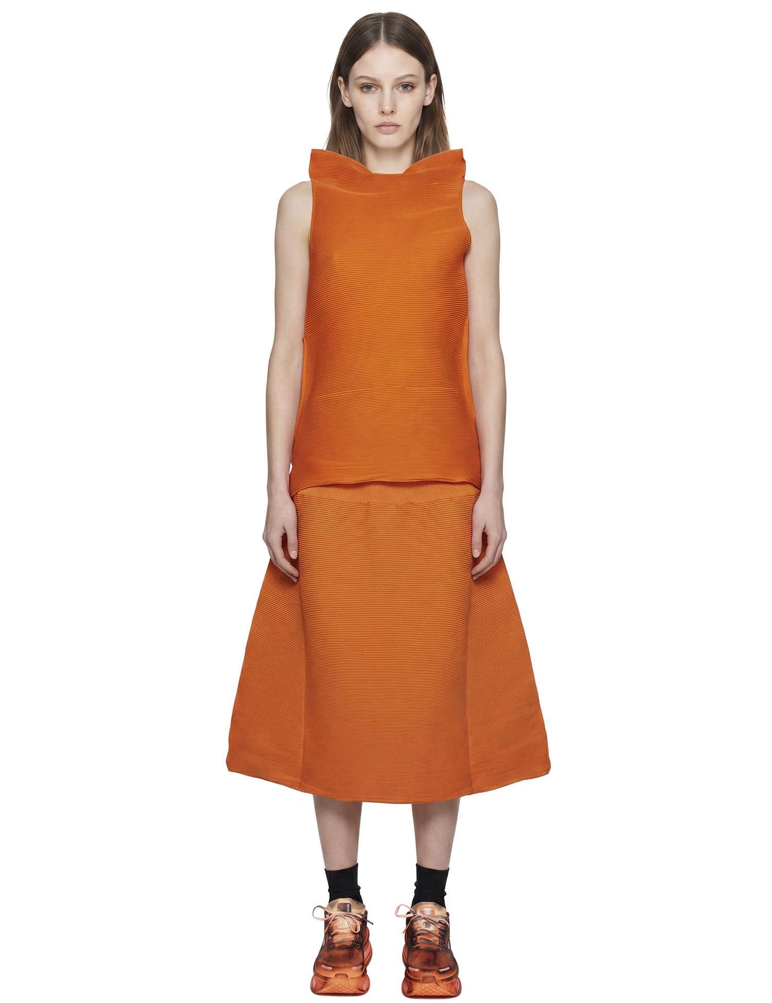 Top a collo alto senza maniche in arancione Melitta Baumeister - donna 