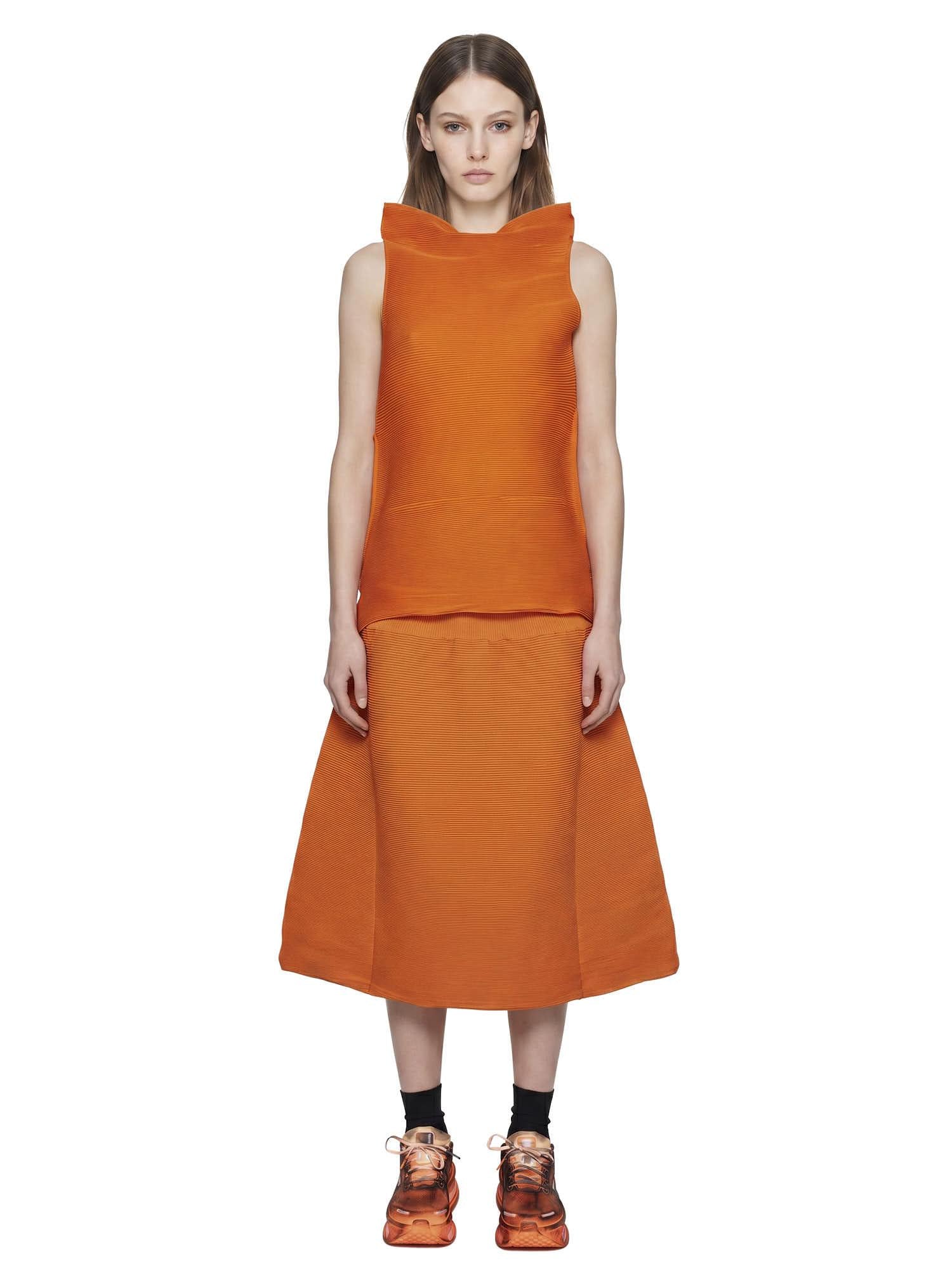 Top a collo alto senza maniche in arancione Melitta Baumeister - donna 