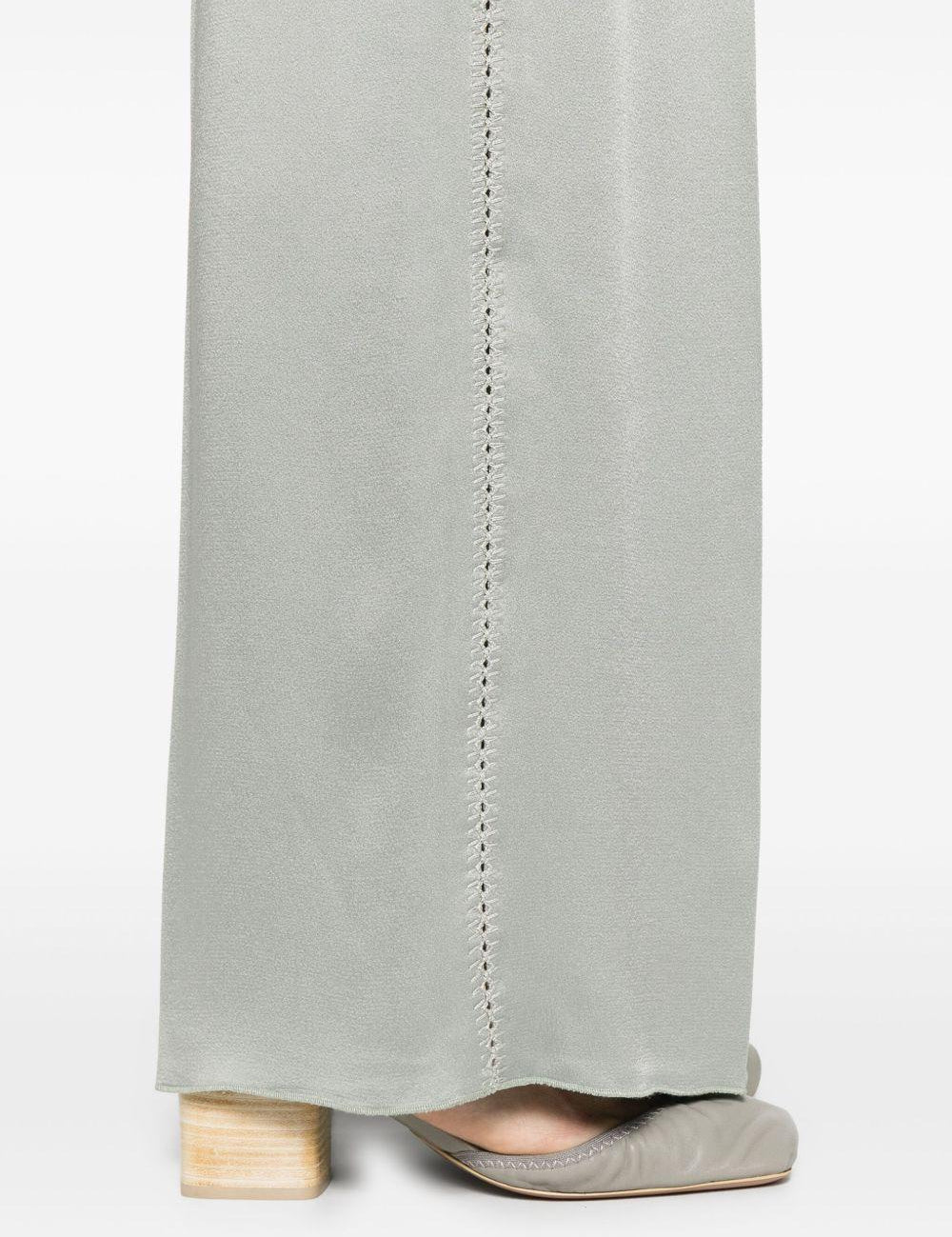 Pantaloni dritti con finitura satinata in grigio chiaro Forte Forte - donna 