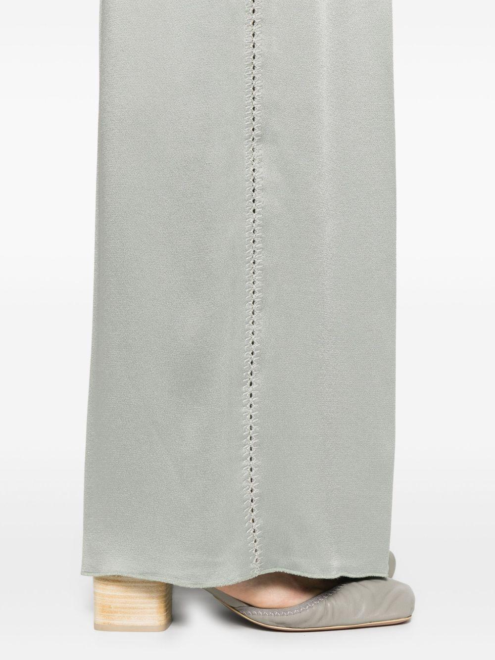 Pantaloni dritti con finitura satinata in grigio chiaro Forte Forte - donna 