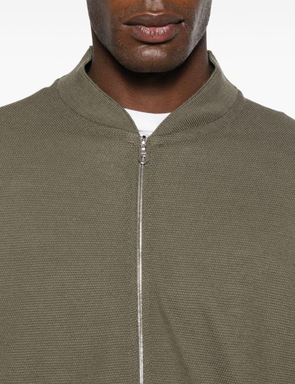 Bomber con zip in verde John smedley - uomo 