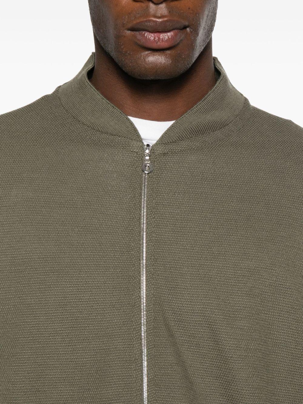 Bomber con zip in verde John smedley - uomo 