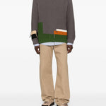Maglione con dettagli patch in grigio Ymc - uomo 