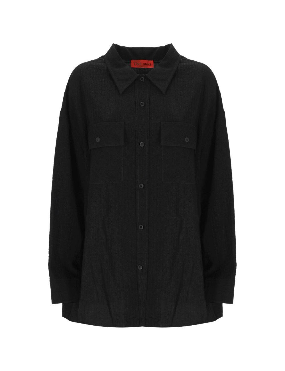 Camicia con taschino in nero The latest - donna 
