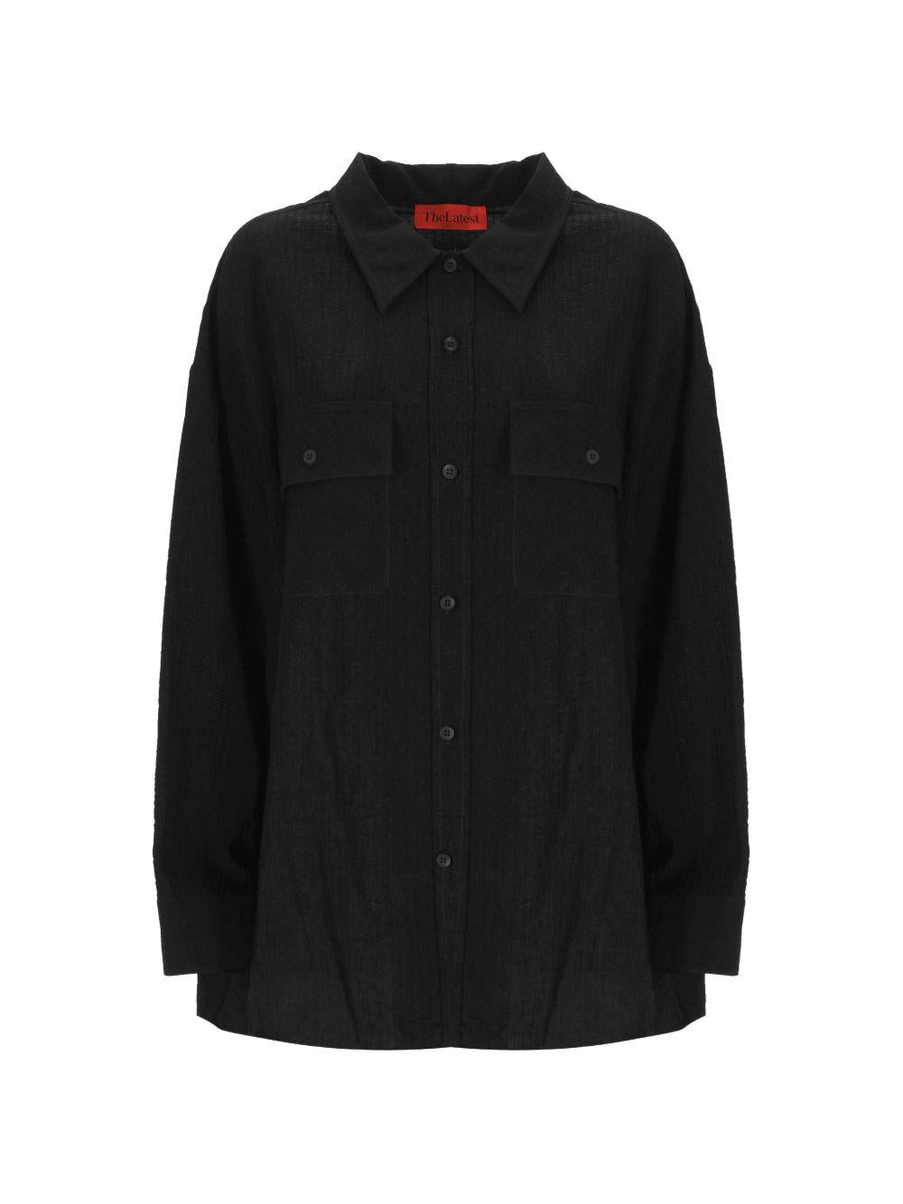 Camicia con taschino in nero The latest - donna 