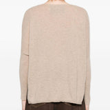 Maglione con scollo a V in beige Gotha - donna 