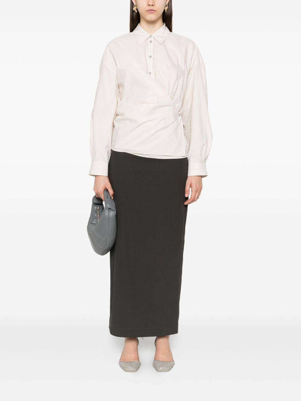 Camicia con chiusura laterale in avorio Lemaire - donna 