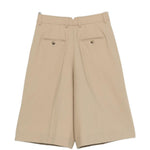 Shorts con pieghe in beige Ami paris - donna 