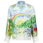 Camicia a maniche lunghe aloha in bianco Casablanca - uomo 