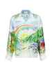 Camicia a maniche lunghe aloha in bianco Casablanca - uomo