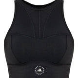 Top sportivo con logo in nero Adidas by stella mc cartney - donna 