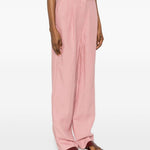 Pantaloni a gamba larga in lino in rosa Blazé milano - donna 