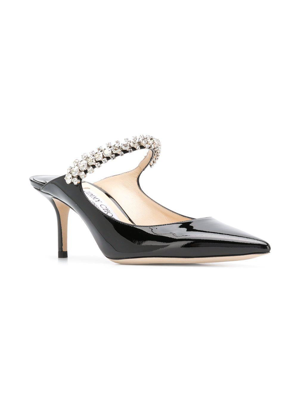 Mules con cristalli bing 65 in nero Jimmy Choo - donna 