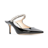 Mules con cristalli bing 65 in nero Jimmy Choo - donna 