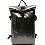 Zaino lucido con chiusura arrotolabile in argento Rains - uomo 