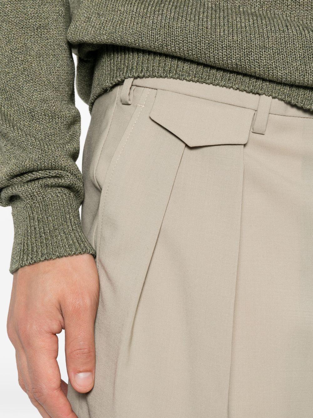 Pantaloncini Bedfords a pieghe con taschino portamonete in verde Briglia 1949 - uomo 
