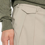 Pantaloncini Bedfords a pieghe con taschino portamonete in verde Briglia 1949 - uomo 