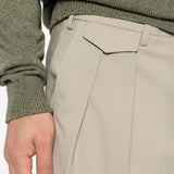 Pantaloncini Bedfords a pieghe con taschino portamonete in verde Briglia 1949 - uomo 