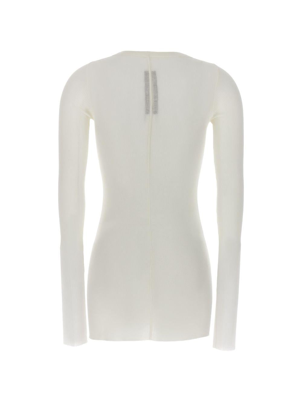 T-shirt a maniche lunghe in bianco Rick owens - donna 
