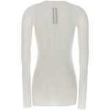 T-shirt a maniche lunghe in bianco Rick owens - donna 