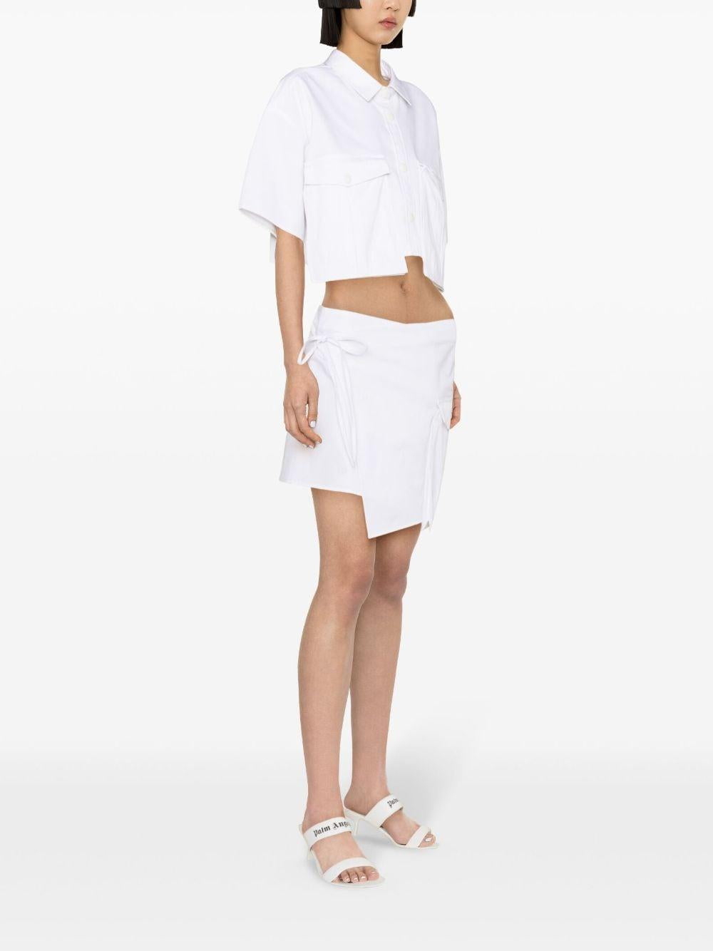 Minigonna asimmetrica in bianco - donna 