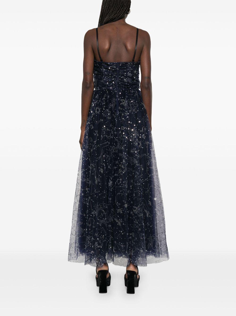 Abito midi Bettina con paillettes in blu Staud - donna 