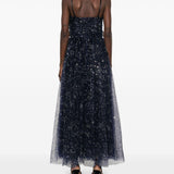 Abito midi Bettina con paillettes in blu Staud - donna 
