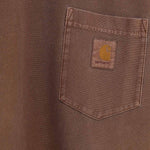 T-shirt con logo in marrone carhartt wip - uomo 