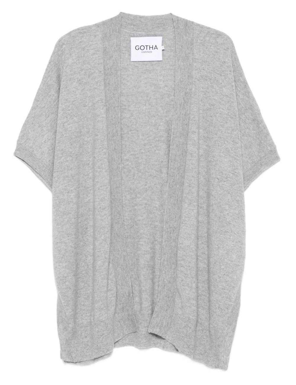 Cardigan a maniche corte in grigio Gotha - donna 