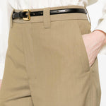 Pantaloni sartoriali dritti con pinces in marrone Lemaire - donna 