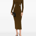 Abito midi con dettaglio in verde Roland Mouret - donna 