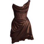 Abito mini drapeggiato doll in raso in marrone Vivienne Westwood - donna 